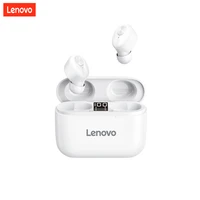 original lenovo ht18 tws wireless bluetooth 5 0 earphone 1000mah battery led display earbuds volume control hifi stereo headset