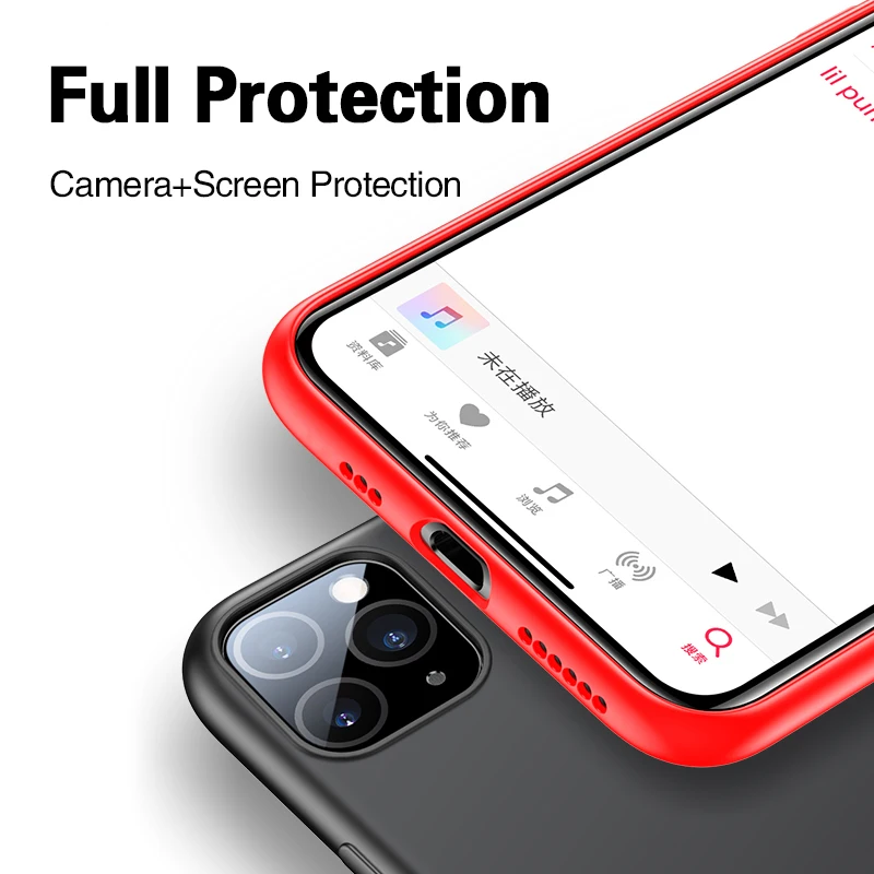 For iPhone 11 Pro Max Case Soft Liquid Silicone Shockproof Back Cover Phone Cases Coque |