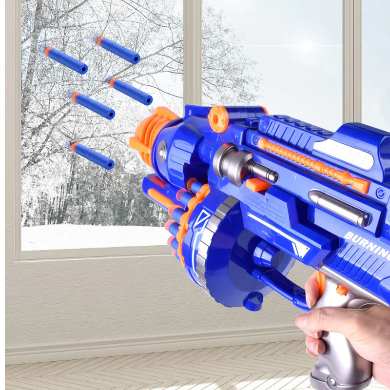 

80 патронов, детский электрический игрушечный пистолет из мягкой ЭВА, мягкая пуля, для улицы, для родителей и детей, Интерактивная мягкая пул...