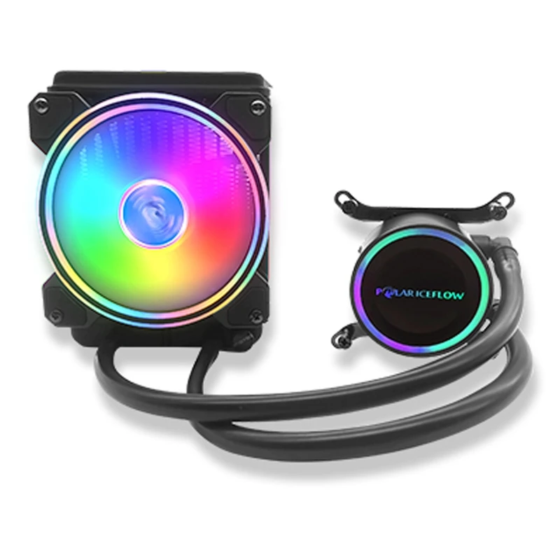 

R58A CPU Cooler Silent PWM Fan Colorful RGB Radiator with FEP Polymer Water Cooling Pipe 120mm Low Profile for intel/amd/LGA