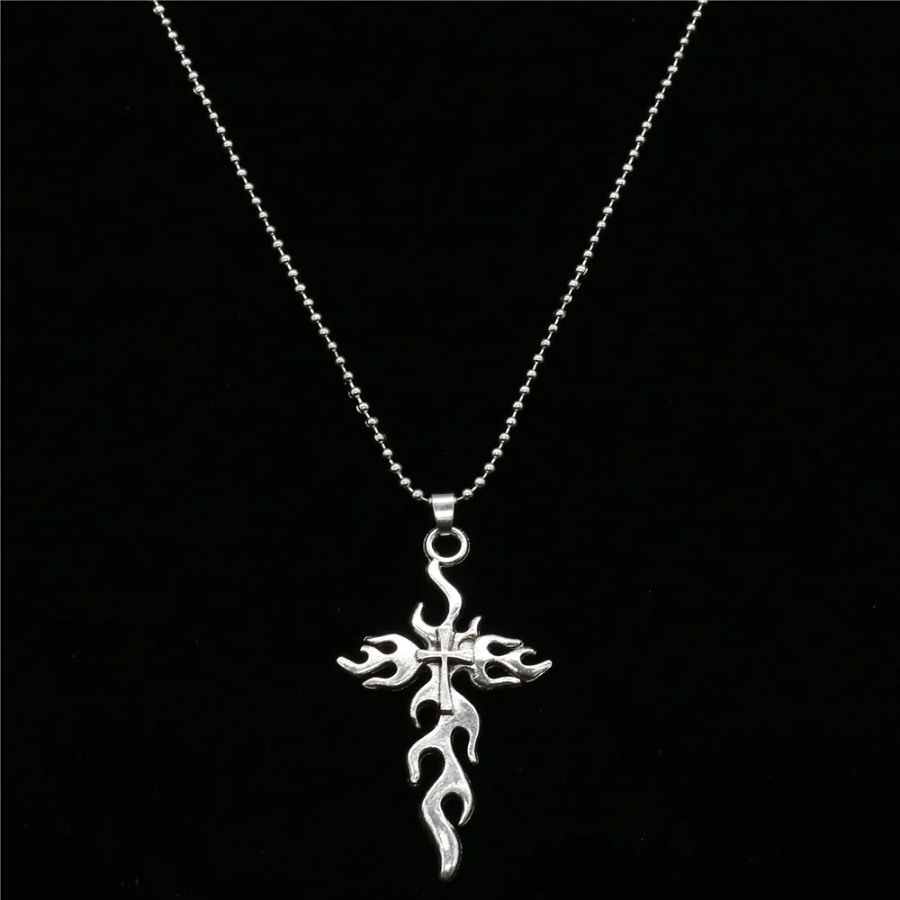 Color 23 New Male Punk Long Custom Sweater Chain Choker Necklace Music Note Angel Wing Feather Pendant Necklace Men Women Jewelry - Окраска металла: Color 23