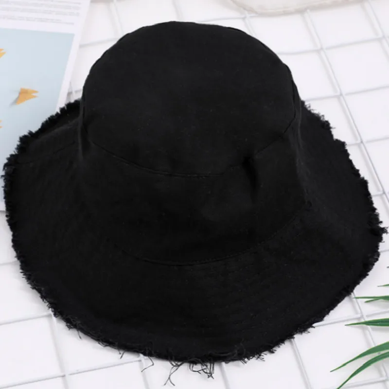 Панама женская хлопковая в стиле хип-хоп с широкими полями |