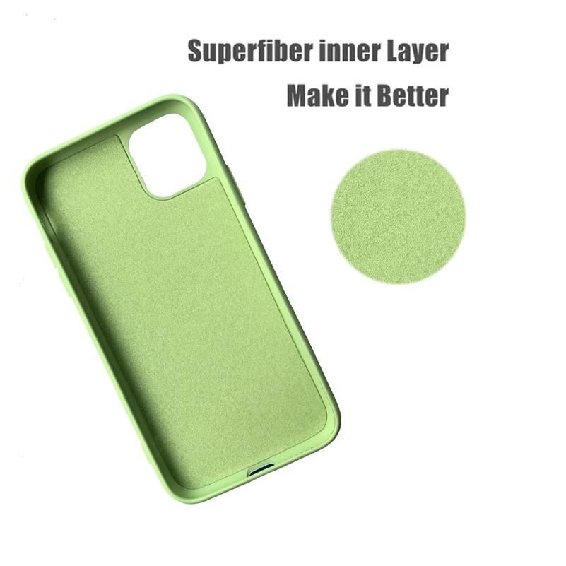 liquid silicone soft rubber phone case for iphone 11 pro 6 1 xs max xr x 8 7 8plus 7plus 6s candy tpu back cover hotsale free global shipping