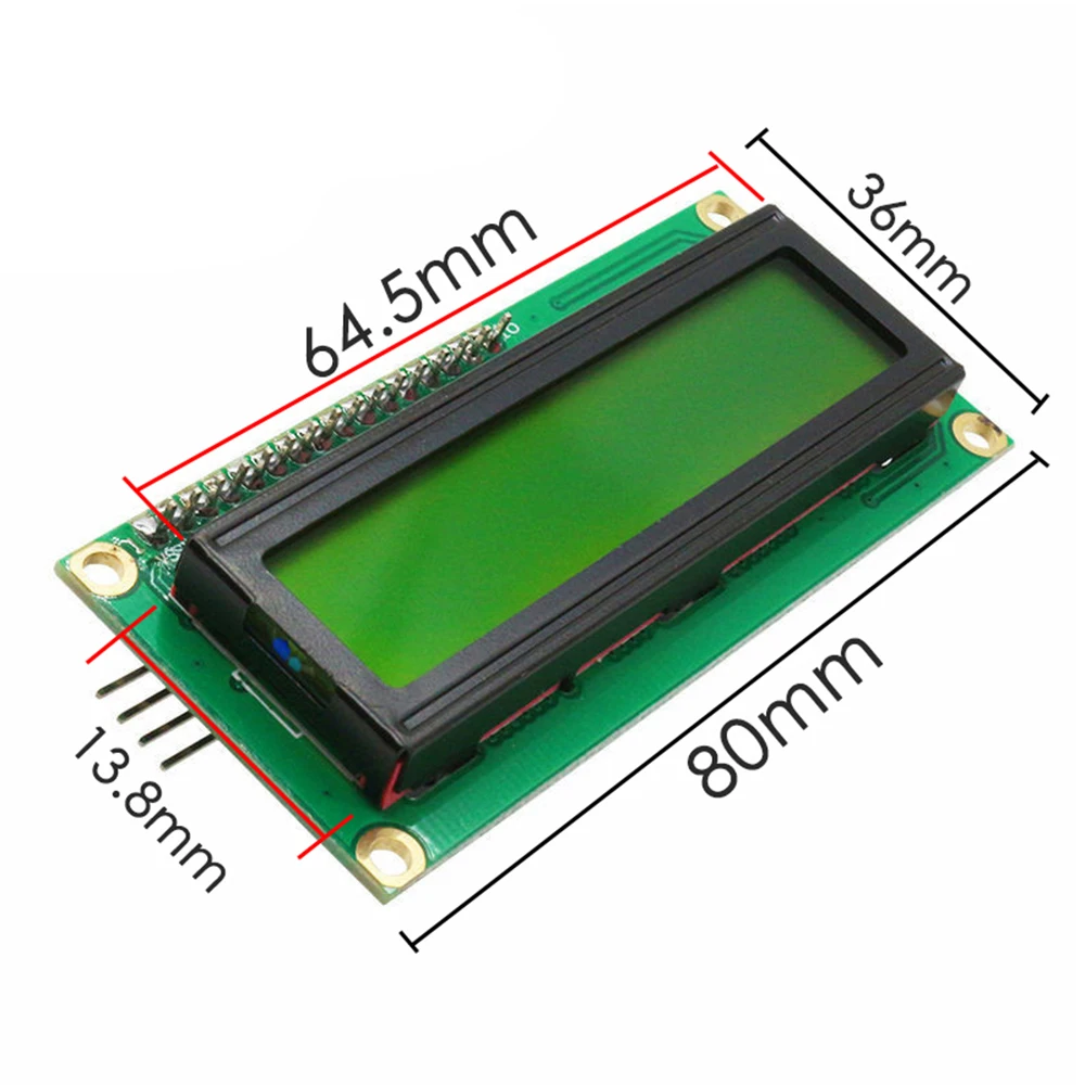 ЖК-дисплей 1602 Модуль зеленый экран 16x2 символ Module.1602 5V | Инструменты