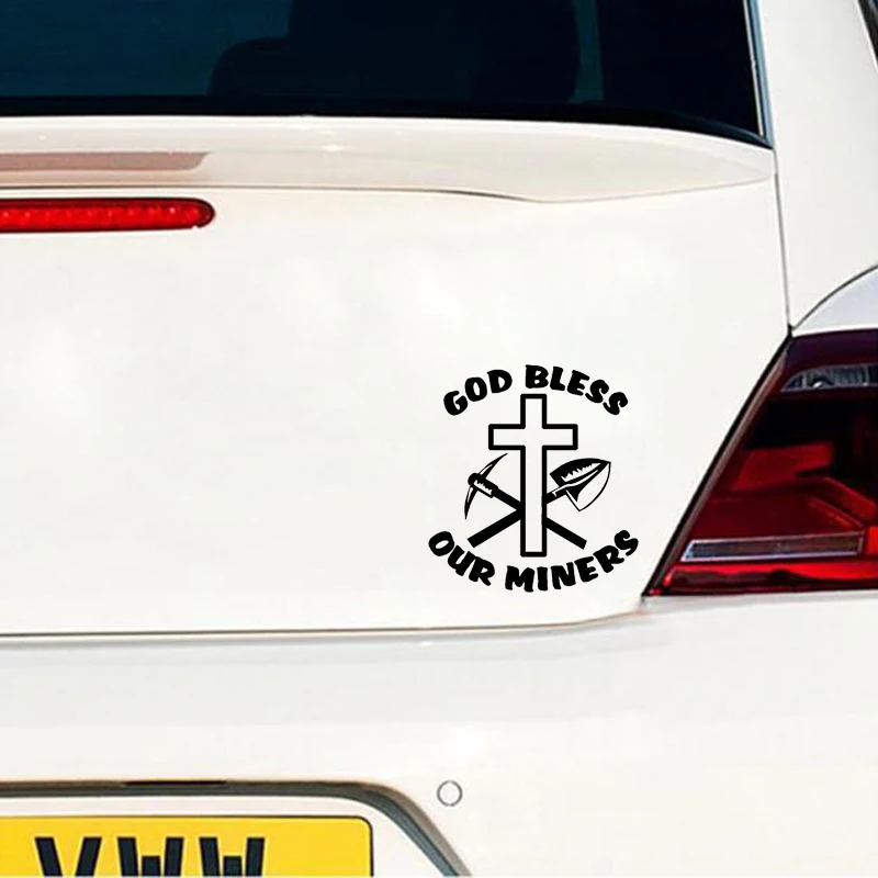15*15 см Виниловая наклейка для угольного шахтера God Bless Our Miners Car Truck виниловая