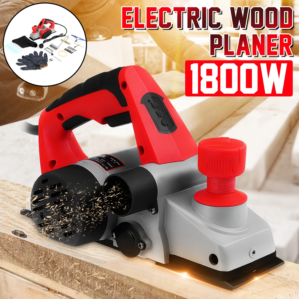 

Drillpro 1800 Вт/1600 Вт/1200 Вт Электрический строгальный станок, мощный деревянный ручной медный провод, Столярный станок, электроинструмент для де...