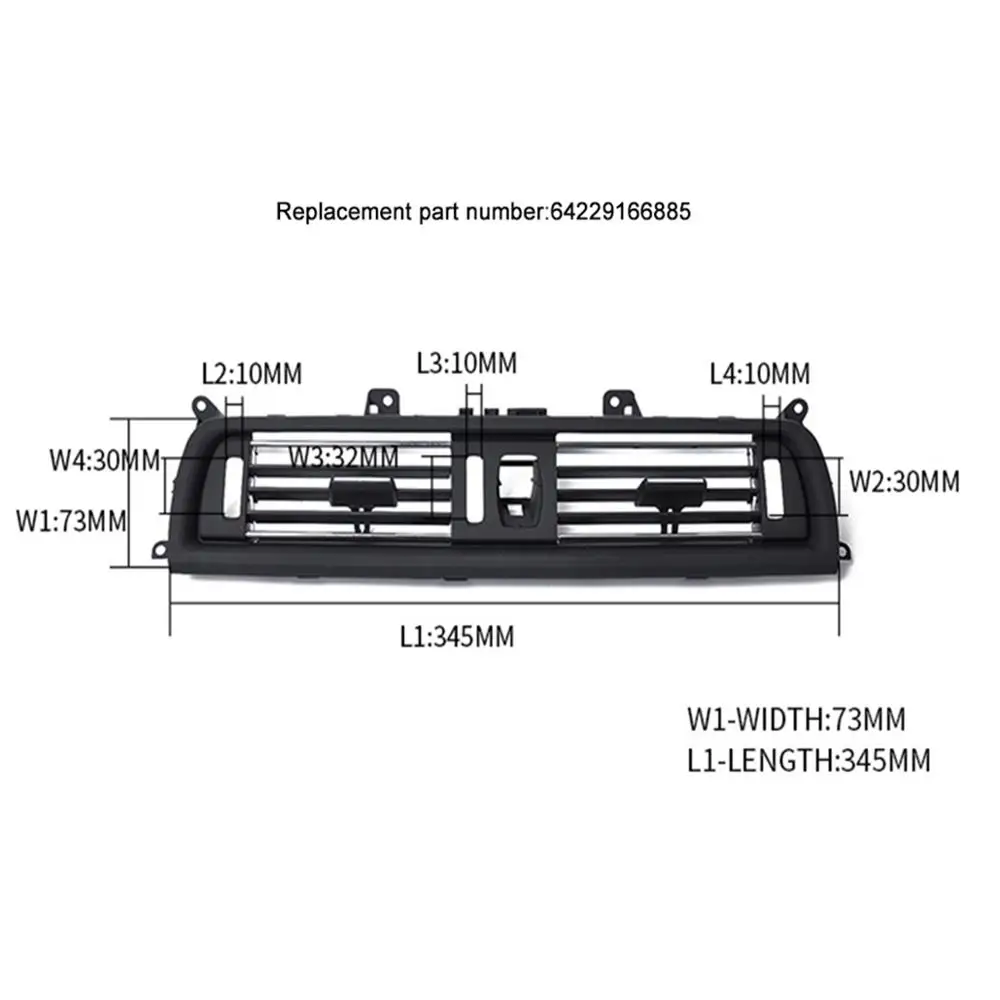 Передняя консоль гриль Dash AC вентиляционное отверстие Замена для BMW 5 серии 520 523 528