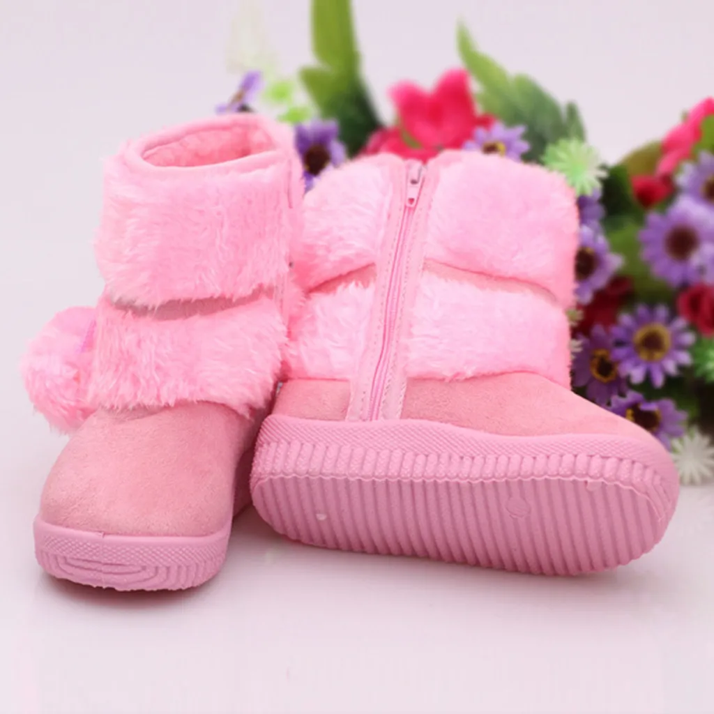 Toddler Kids Baby Shoes Children Boys Girls Solid Warm Outdoor Boots Children's shoes boots Hot Selling | Мать и ребенок