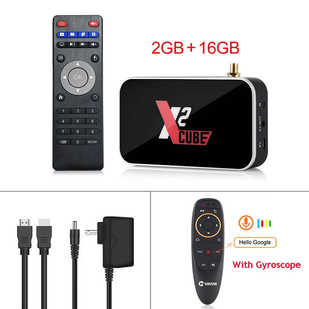 2GB 16GB G10 RC X2 Pro Smart tv Box 4 Гб ram DDR4 32 ГБ Android 9,0 tv Box S905X2 X2 cube 2 Гб 16 Гб медиаплеер 2,4G/5G WiFi 1000M 4K PK Ugoos x2 - Цвет: 2GB 16GB G10 RC