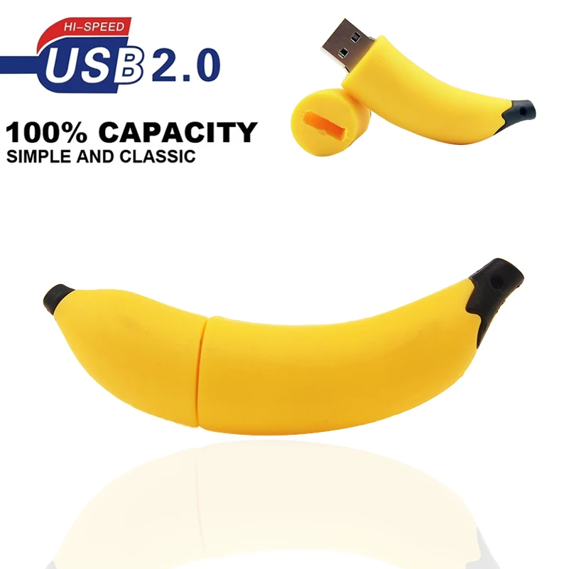 USB флешка в форме банана Флешка 32 Гб 64 128 Мб флеш накопитель 2 0 волшебная флешка|USB