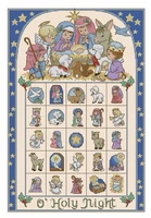 11141618222528ct choose color chic counted cross stitch kit o holy night advent calendar dim 08762 8762 angel and baby
