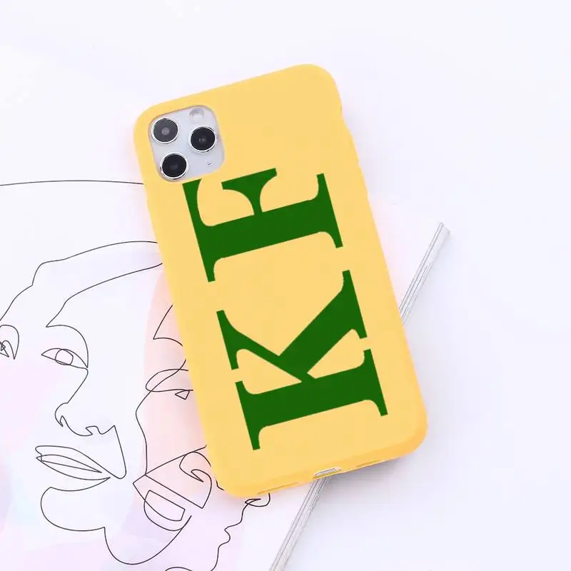 

DIY Custom letters couple friends Phone Case Candy Color for iPhone 6 7 8 11 12 s mini pro X XS XR MAX Plus