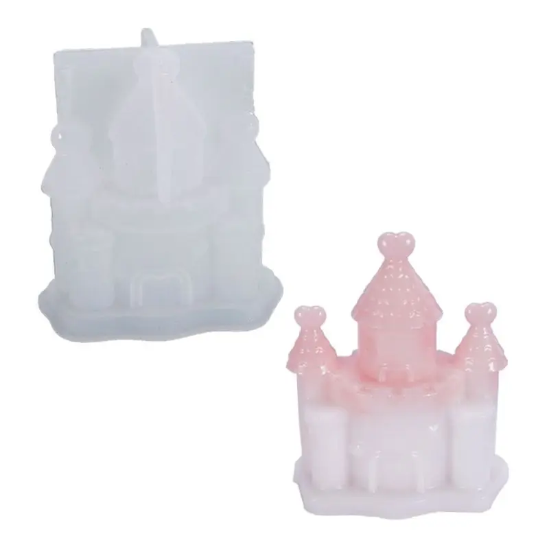 

95AB Resin Crystal Epoxy Mold Three-dimensional Castle House Fantasy Silicone Mould