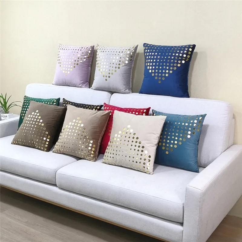 Декоративная наволочка в горошек Fuwatacchi наволочки из бархатной ткани с золотой