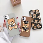 Милый итальянский чехол с медведем для Samsung Galaxy A22 A51 A50 A52 A32 A21S A72 A12 A10 A02S A20e A31 A30 A42 A41 A40 A71 A70 A7 2018, чехол