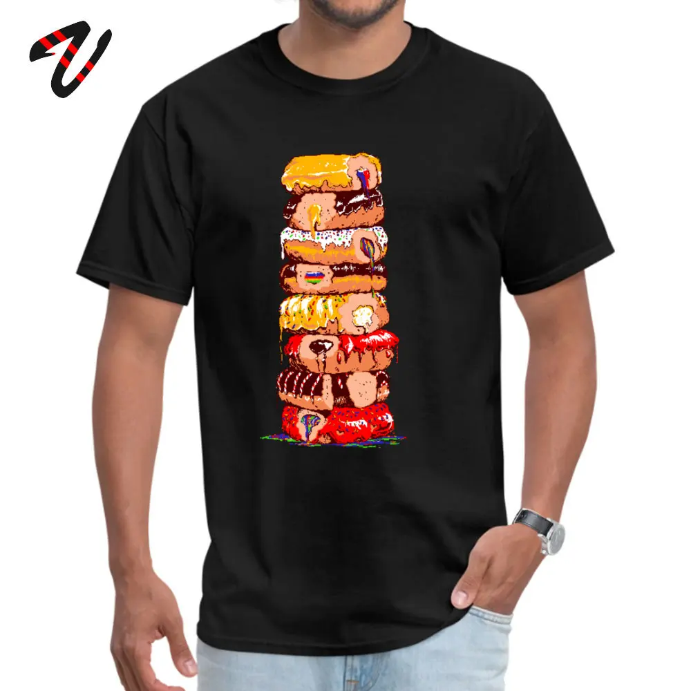 8-bit Tops &amp Tees Графический пончик футболки для мужчин вечерние Забавный дизайнер