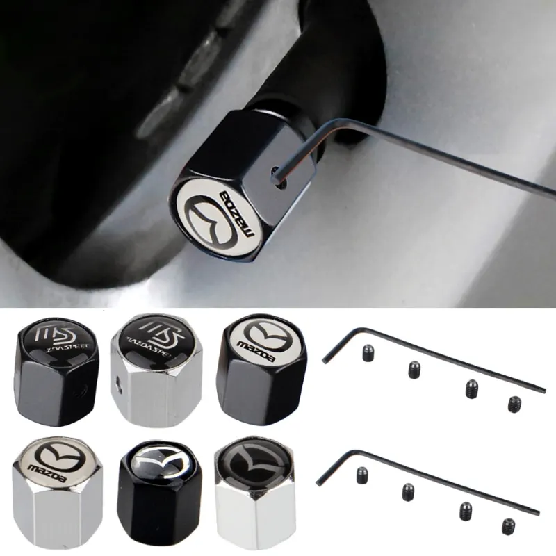 Автомобильные противоугонные колпачки клапанов для Mazda Speed CX5 2 Demio 3 Axela 6 GH Atenza CX7 CX30