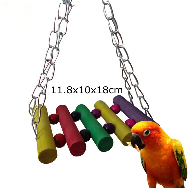 

1PCS Colorful Pet Bird Parrot Parakeet Budgie Cockatiel Cage Hammock Swing Hanging Chew Toy