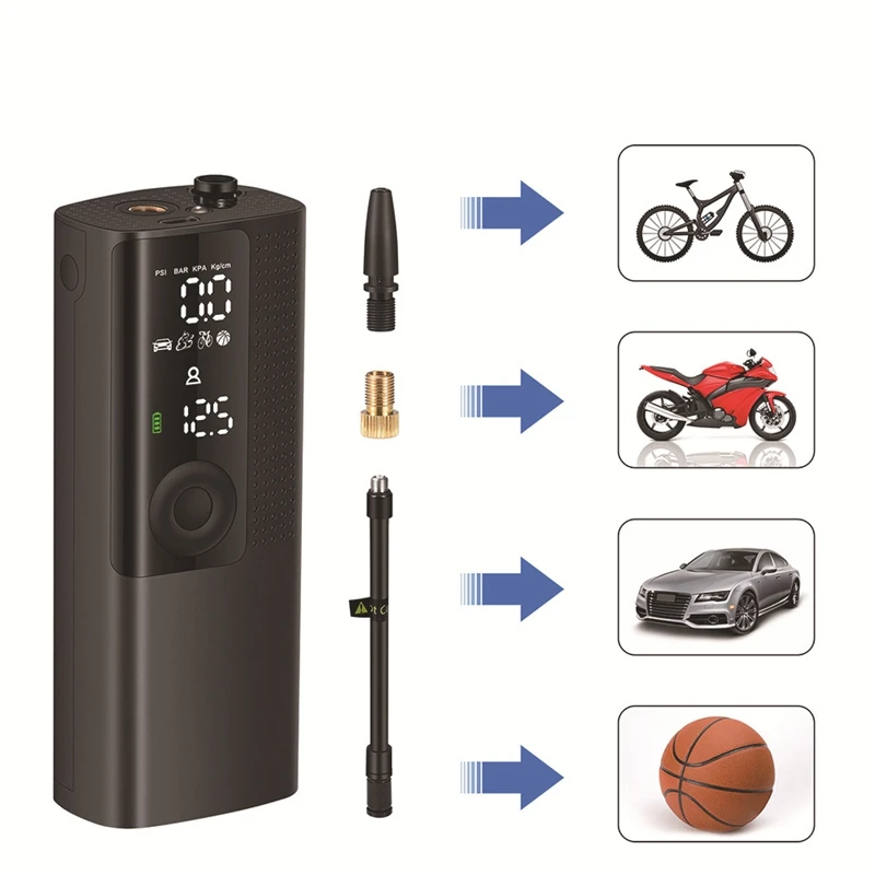 

100W Portable Mini Air Pump Air Compressor Inflatable Pump Wireless Electric Air Pump ,for Car Motorcycle Bicycle