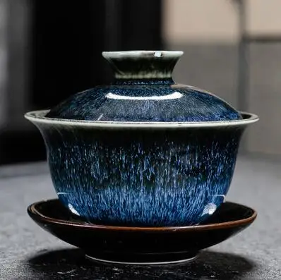 

Керамический сине-белый чайный сервиз RONGFABOX