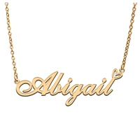 abigail name tag necklace personalized pendant jewelry gifts for mom daughter girl friend birthday christmas party present