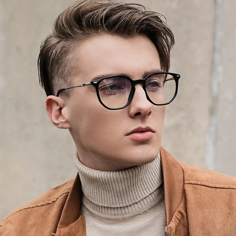 

2020 Men Anti Blue Light Glasses Optic Customized Lenses Polygonal Blue Light Blocking Eyeglasses TR90 Computer Glasses UV400