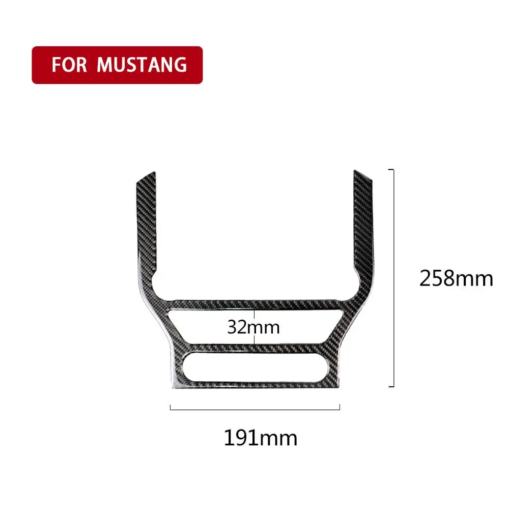 

Carbon Fiber Car Console Frame Stickers For Ford Mustang 2015 -2017 Car Center Control Panel AC CD Covers Styling