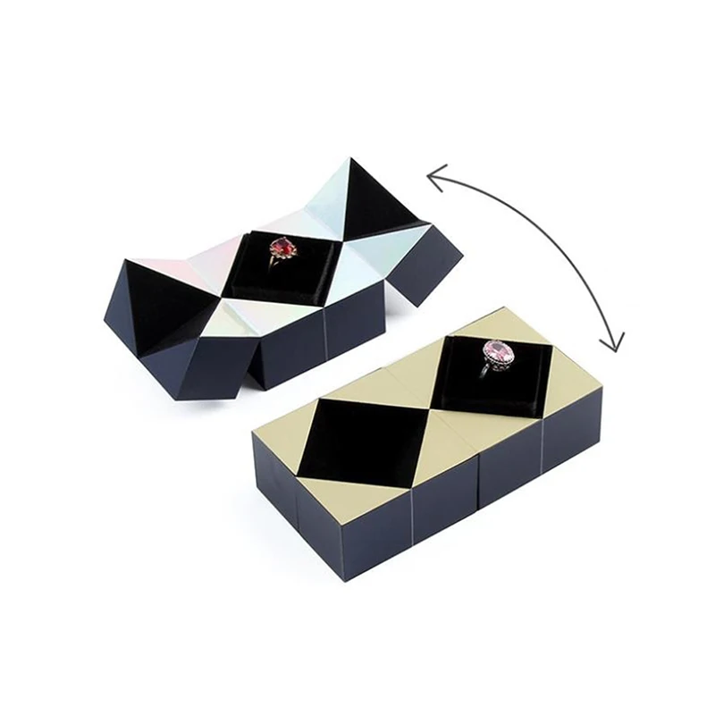 Коробка для украшений с пазлами Волшебная коробка колец Свадебное предложение