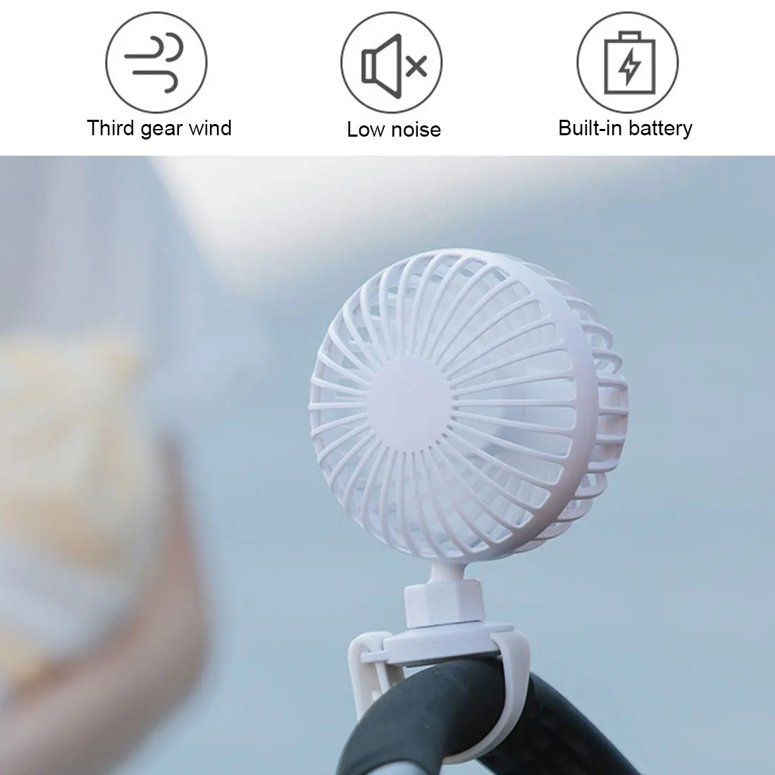 

Портативный мини-вентилятор, детский автомобильный вентилятор с зажимом, уличный Вентилятор охлаждения с USB, портативный вентилятор, униве...