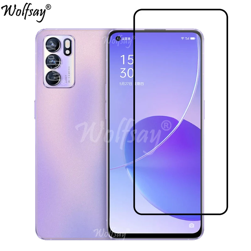 full cover tempered glass for oppo reno 6 5g screen protector for oppo reno 6 5g camera glass for oppo reno 6 pro plus 5g glass free global shipping