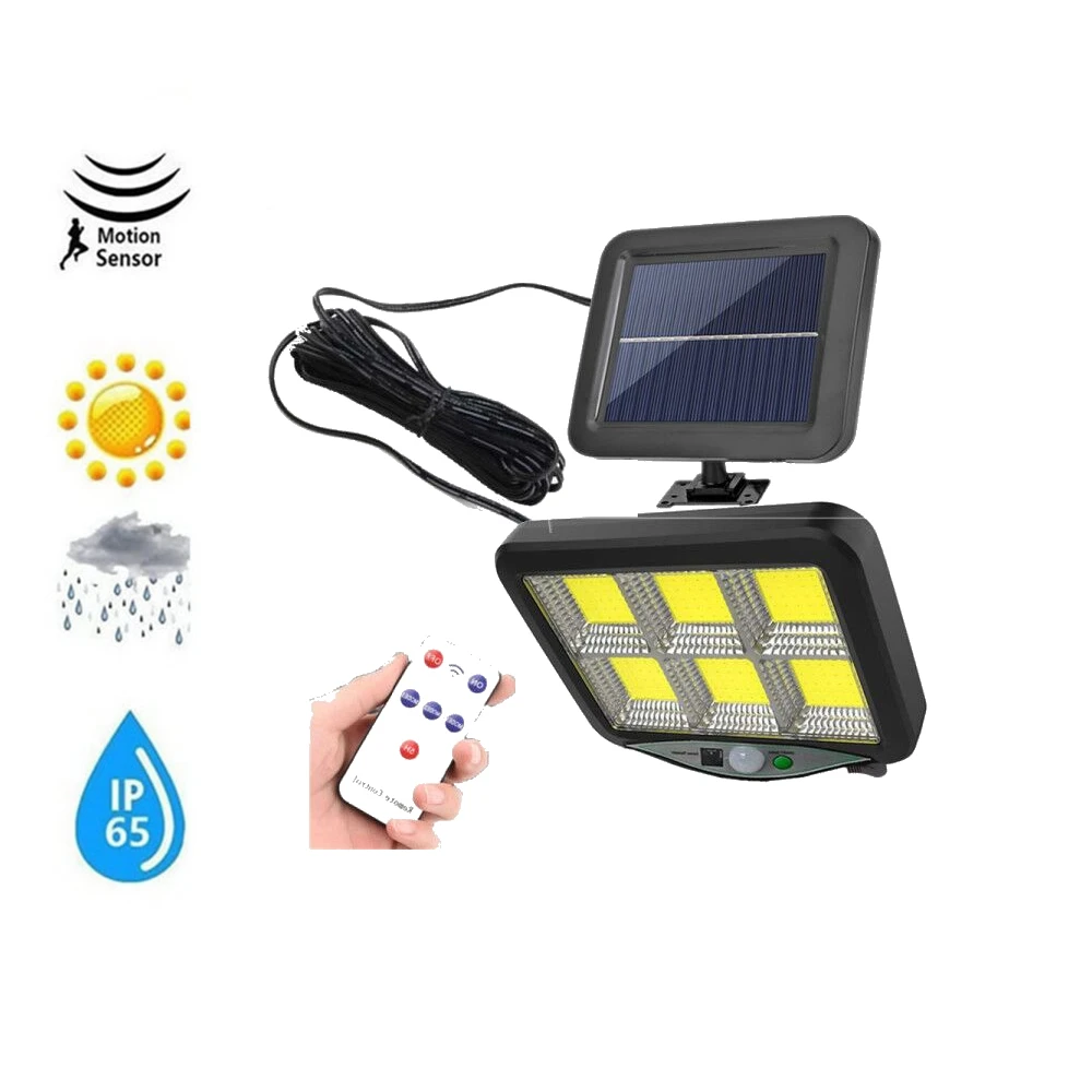 

seperable 120LED Solar Powered Wall Light Outdoor Waterproof PIR Motion Sensor solar lamps Park Courtyard Fence Street Garden li