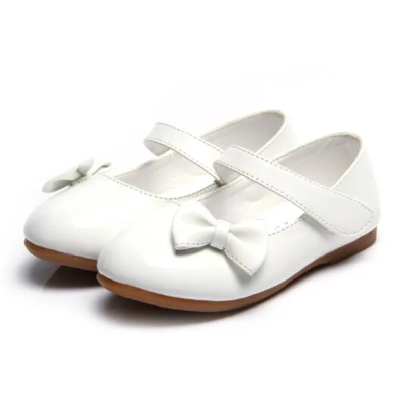 Детская обувь с бантом осень 2020 Мокасины принцессы для девочек цвет красный