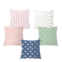 candy color geometric throw pillow cover decor home sofa lips flamingo plush cushion cover 45x45cm dropshipping