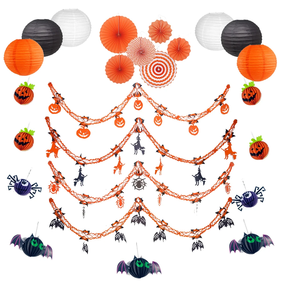 Diy декоративный набор для Хэллоуина тыква паук летучая мышь призрака бумажный