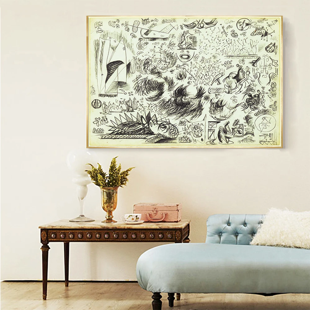 Цитон Джексон Поллок Sheet лист исследований Canvas Холст Картина маслом всемирно