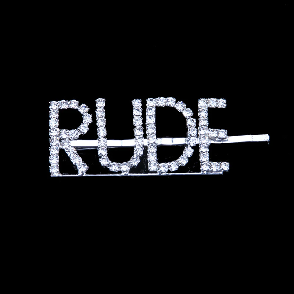 Модные заколки для волос с надписью Стразы|Шпильки и волос| |