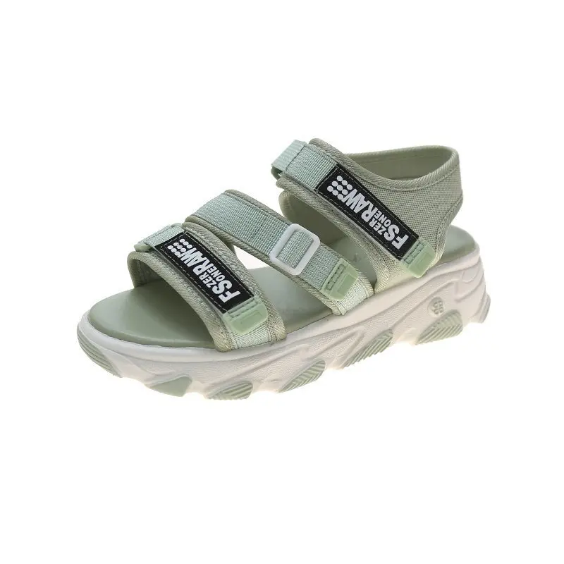 

Comfort Shoes for Women Clogs With Heel Female Sandal 2021 Summer Med Muffins shoe Thick Girls Beige Fashion New Sports Medium F