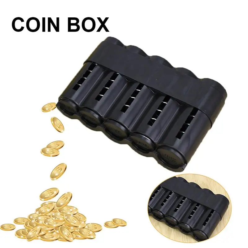 

Coin Storage Box Small Change Euro Holder Case Plastic Dispenser Box Money Purse Changer Wallet Coin Organizer Case