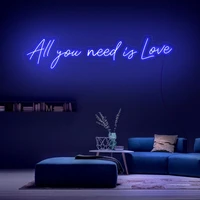ohanee all you need is love neon sign led light remote control custom name logo personalized wall home decor birthday gift