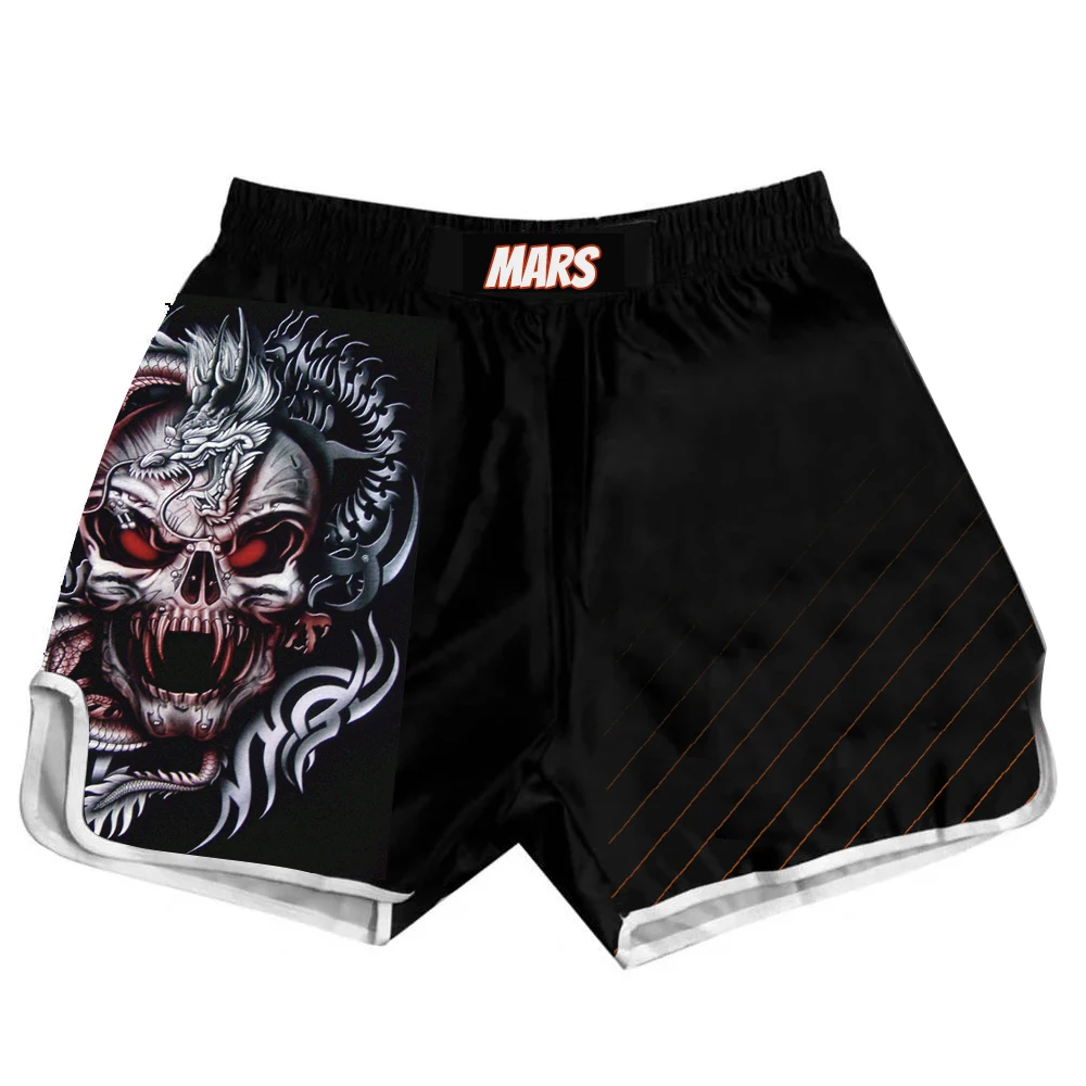 Мужские боксерские штаны печати шорты для кикбоксинга бой сражаясь короткие