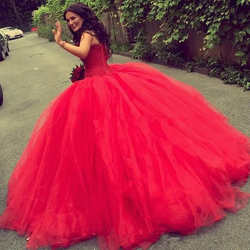 Vestido De NoviaHigh качество красный Цвет свадебное платье бальное с фатиновой юбкой в