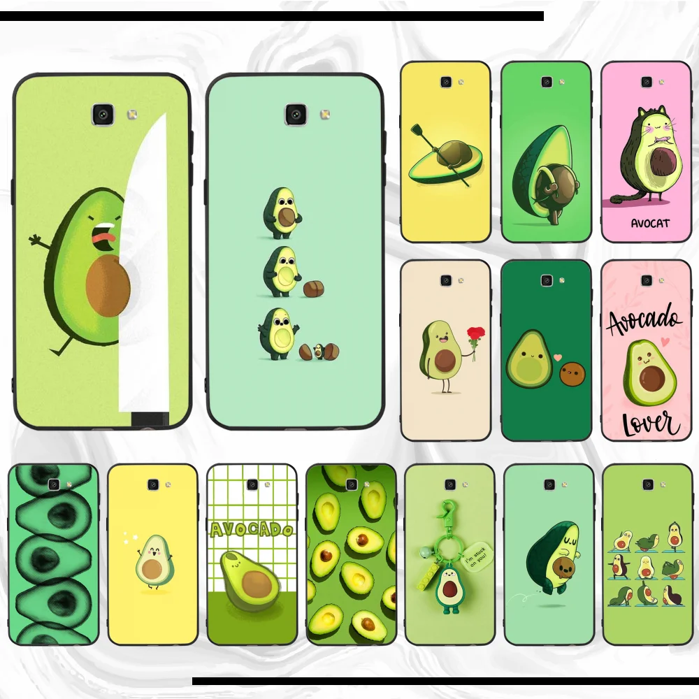 Эстетический чехол авокадо черный для телефона Samsung J510 J5 J6 J7 J710 730 737 NEO 2016 2017 2018 CORE