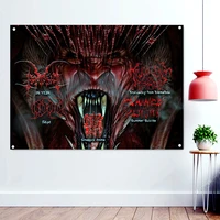 devil death metal artist flags wall chart tapestry dark art rock music poster band icon banner concert music festival decoration