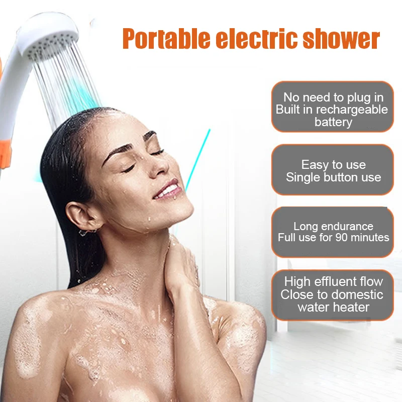 Pаспродажа Походная душевая светодиодсветодиодный портативная автомобильная мойка высокого давления мощный душ электрические водяные насосы компле...