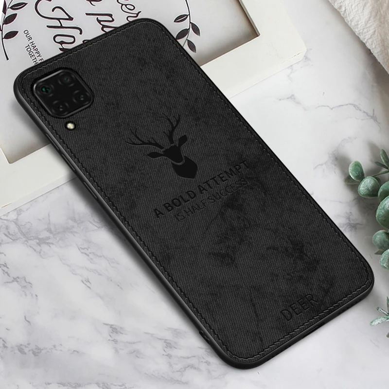 Тканевый чехол с текстурой для Huawei P40 Lite E 5G P20 P30 Pro P Smart Plus 2019 Z S Nova 3 3i 5T 7i олень