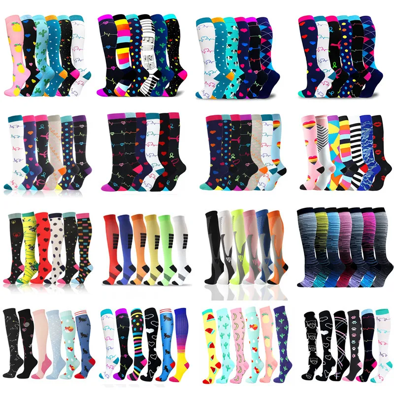

Dropship Compression Stockings Multi Pairs Varicose Veins Nurses Socks For Men & Women Atheletics Football Soccer Stockings