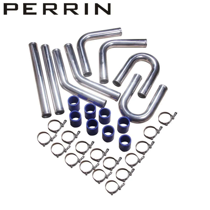 Универсальный черный 3 &quot76 мм полированный алюминиевый интеркуллер FMIC набор