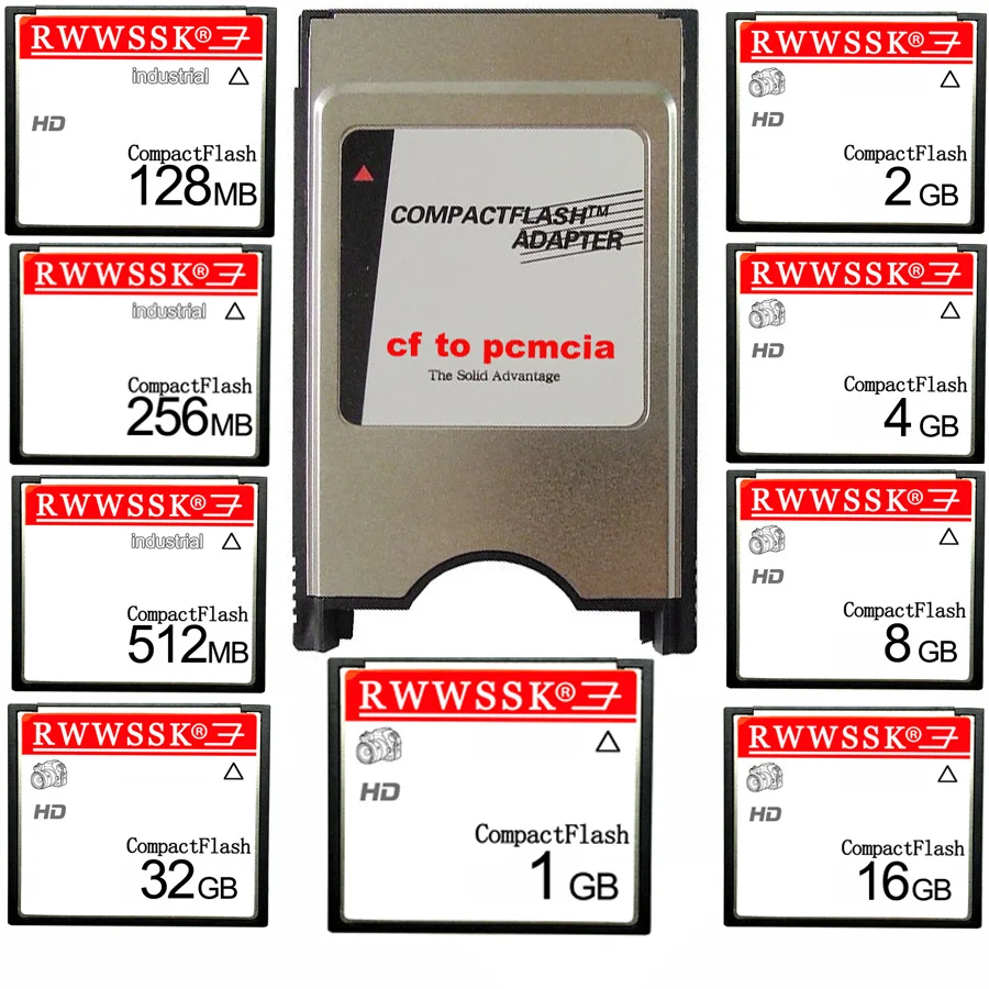 Промышленная компактная флэш карта cf для pcmcia 128 МБ 256 512 1 Гб 2 с станка ЧПУ IPC