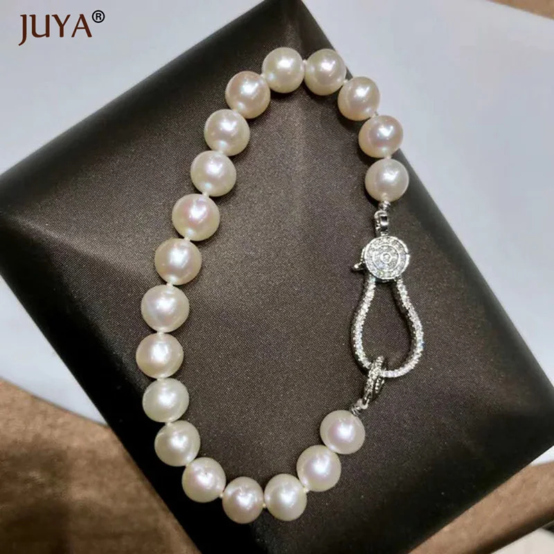 

JUYA 5 Pcs Wholesale DIY Jewelry Findings Cubic Zirconia Fasteners Lobster Clasps Connectors Accessories For Jewelry Making