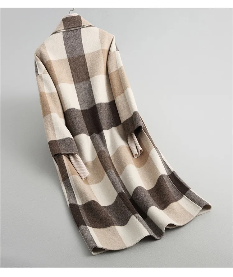 Зимнее женское пальто из натуральной шерсти двухстороннее шерстяное и куртки